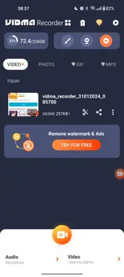 Vidma Recorder android App screenshot 1